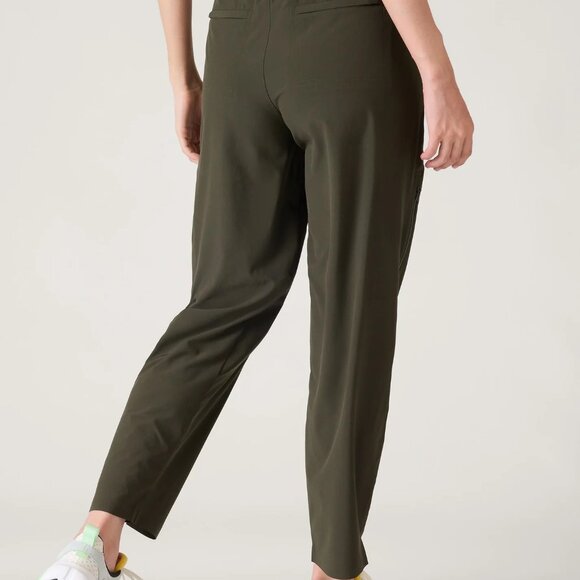 Athleta Brooklyn Mid Rise Ankle Utility Pant - Size 8 - Aspen Olive - Picture 2 of 9